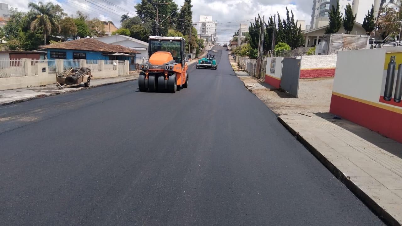 Serviços de pintura viária em Campos Novos devem voltar na próxima semana