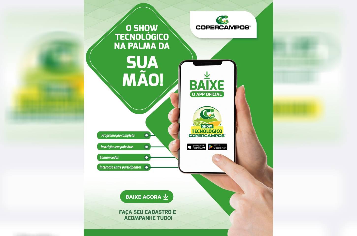 Copercampos lança aplicativo oficial do 30º Show Tecnológico para ampliar a experiência do público