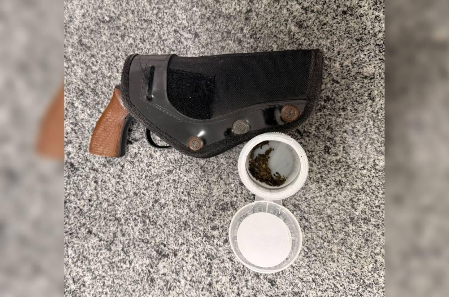 Polícia Militar prende homem por violência doméstica e apreende drogas e simulacro de arma em Campos Novos