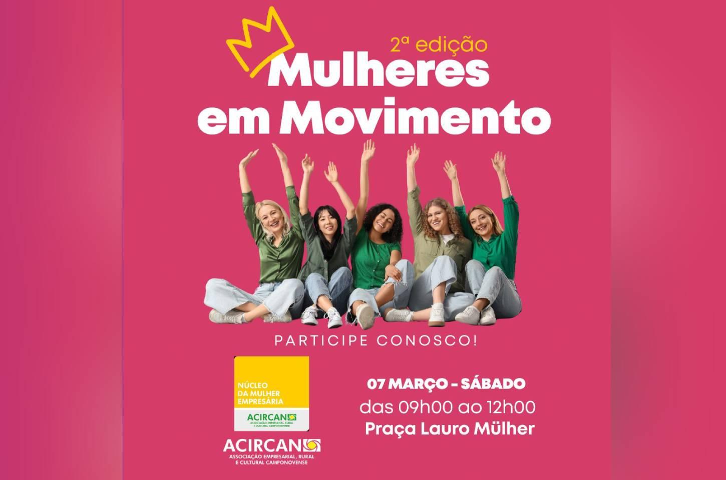 2ª edição do Mulheres em Movimento promove manhã de integração e valorização feminina em Campos Novos