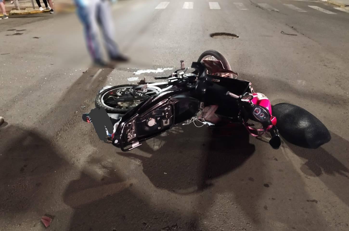 Motociclista fica ferido em colisão com carro em Campos Novos