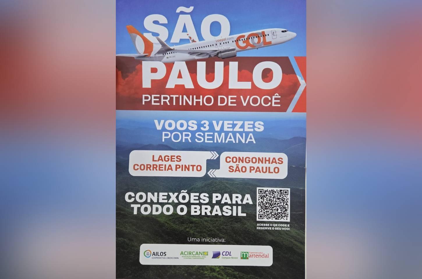 CDL é uma das entidades incentivadoras de voos regionais Santa Catarina/ São Paulo