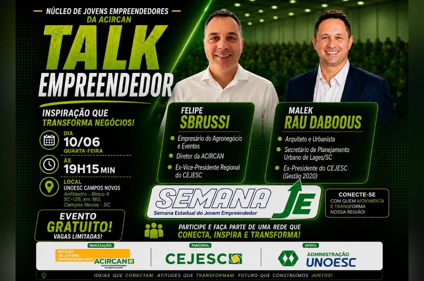 Acircan Jovem realiza Talk Empreendedor na SemanaJE