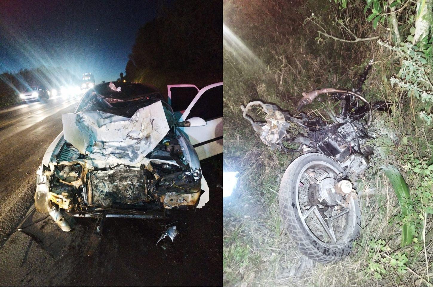 Adolescente de 16 anos morre em colisão entre carro e motocicleta em Campos Novos