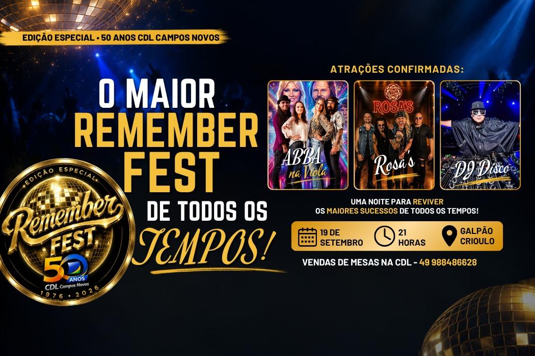 CDL já comercializa mesas para o Remember Fest