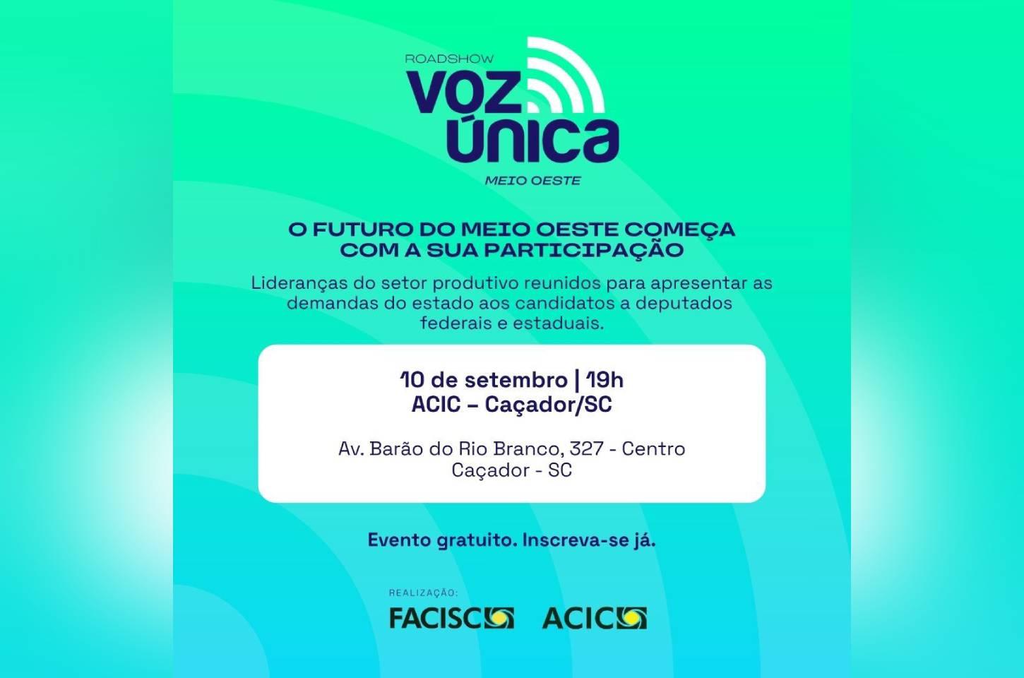ACIRCAN participará do Voz Única em Caçador