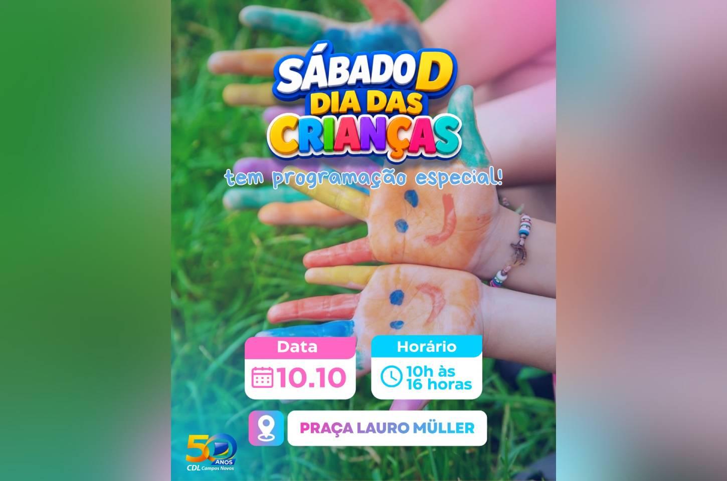CDL Realizará ‘Sábado D’, Especial Dia das Crianças na Praça